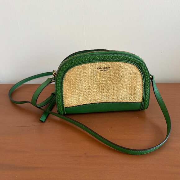 kate spade Handbags - Kate Spade Reiley Straw Dome Bag - Green